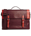 dark brown leather bag image